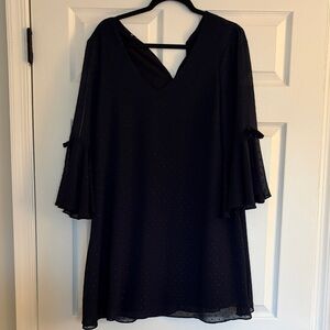 Bebe Flowy Dress with Bell Sleeves